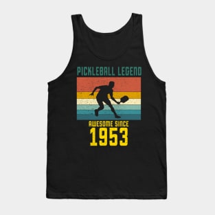 Pickleball Legend Awesome Since 1953 Retro 70th Birthday Tank Top